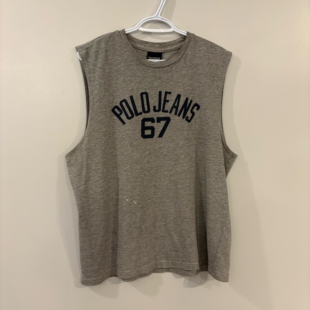 Vintage Ralph Lauren Polo Jeans Co Muscle Shirt Tank top made in Canada